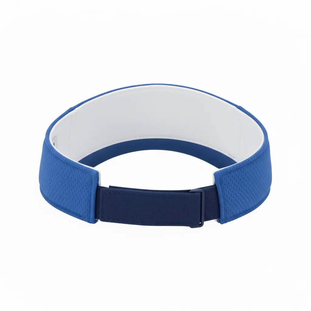 Custom Softball Visor - Custom Design - Columbiawhitenavy - Back View - Kinexa Sportswear