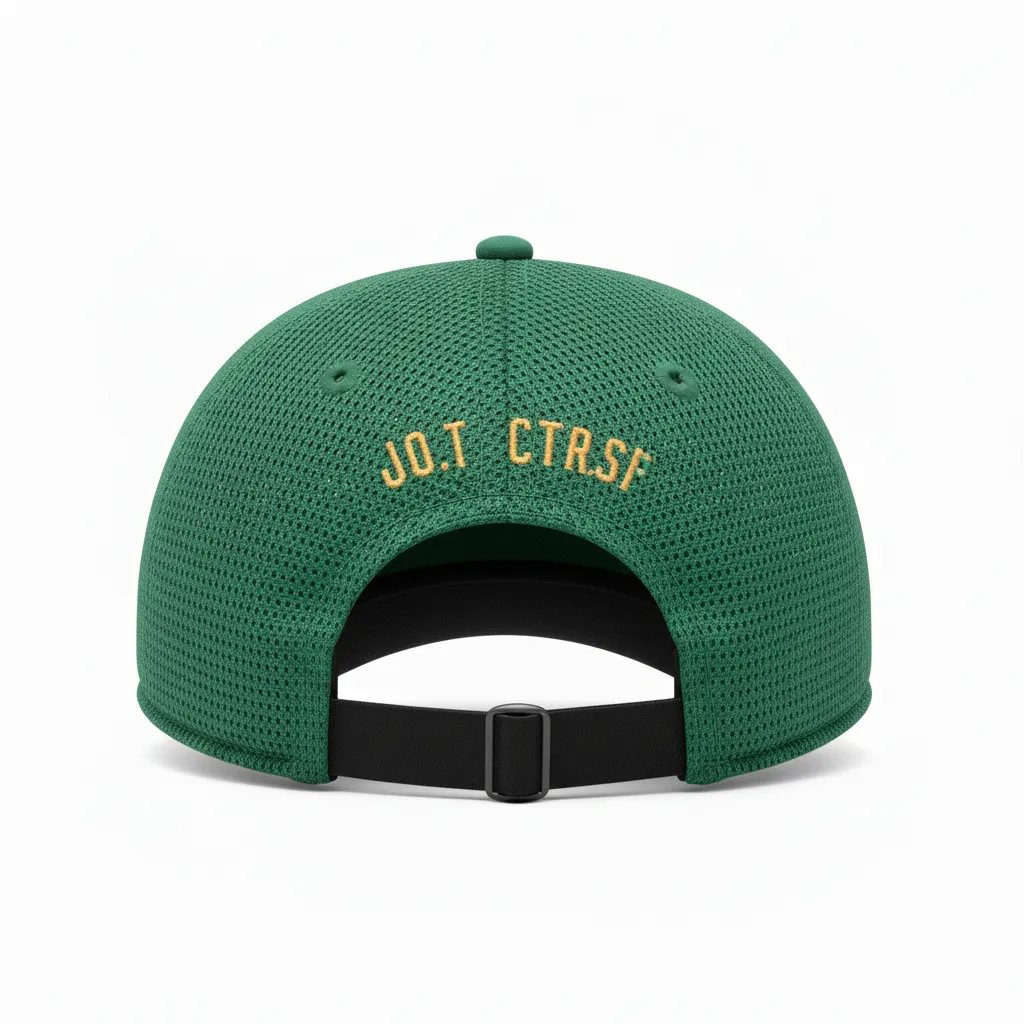Custom Softball Visor - Custom Design - Forestblackgold - Back View - Kinexa Sportswear