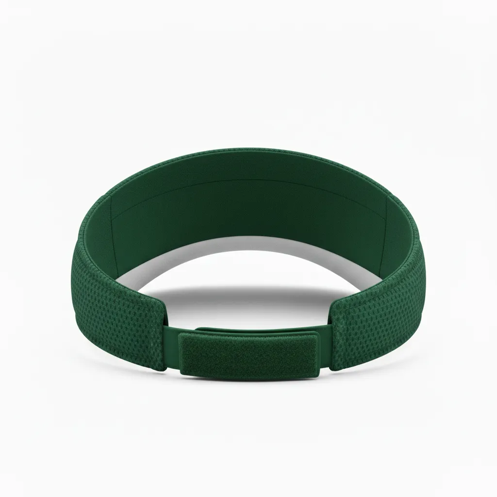 Custom Softball Visor - Custom Design - Forestgoldwhite - Back View - Kinexa Sportswear