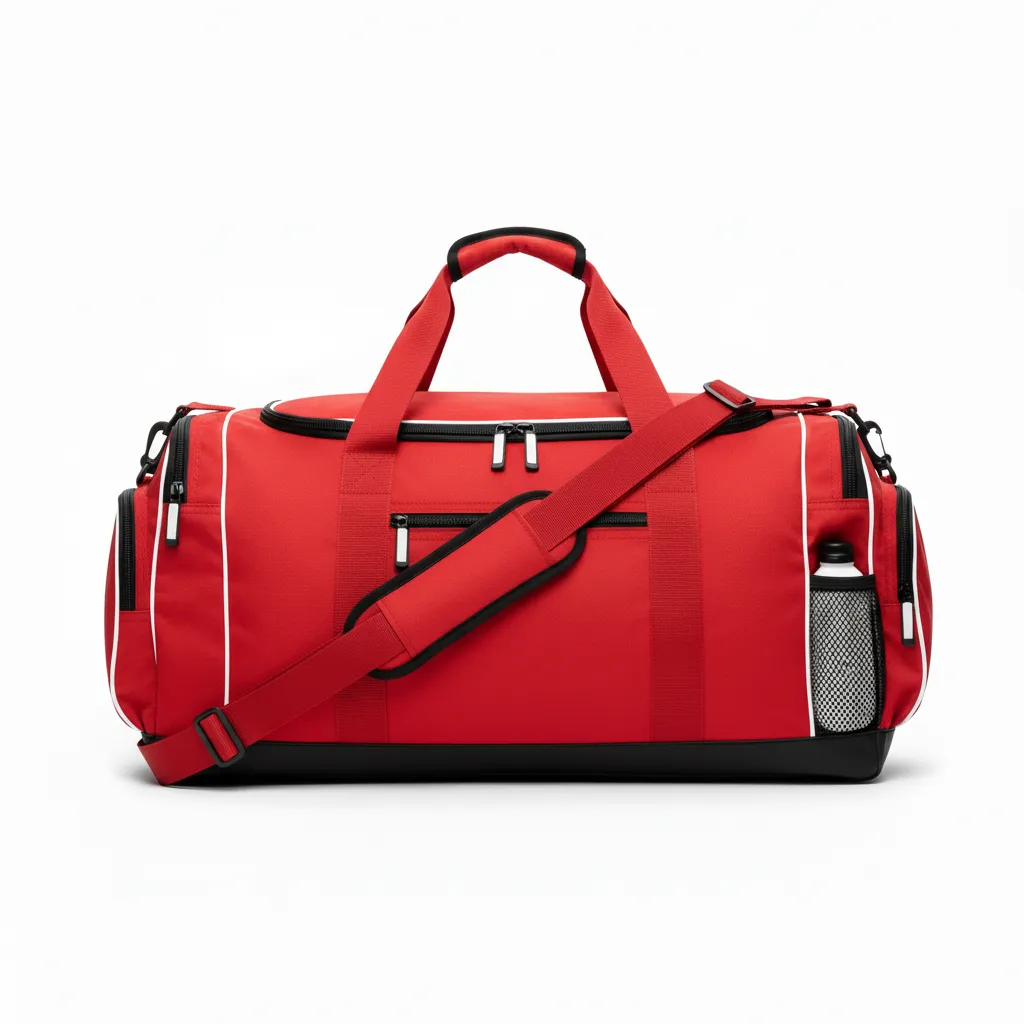 Custom Softball Wheeled Bag - Custom Design - Batbag Cardinalblackwhite - Back View - Kinexa Sportswear