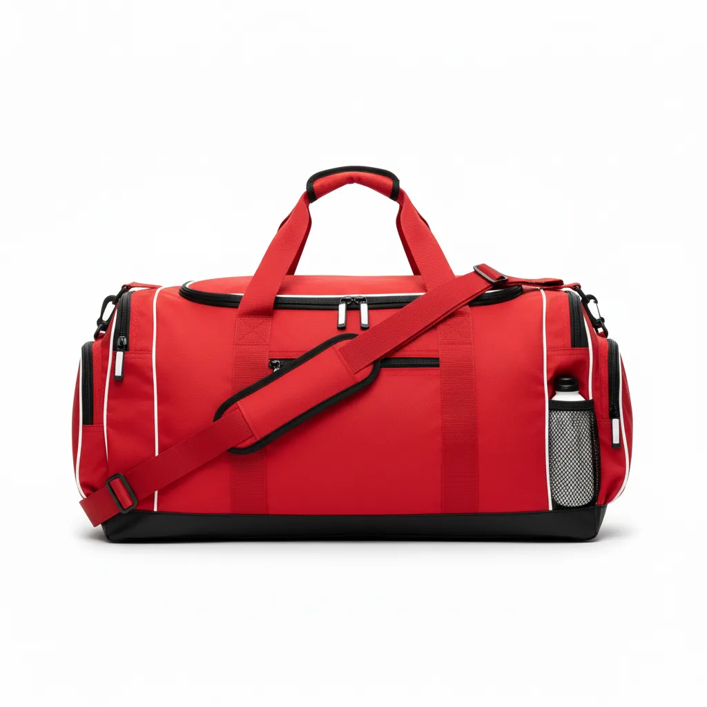 Custom Softball Wheeled Bag - Custom Design - Batbag Cardinalblackwhite - Side View - Kinexa Sportswear