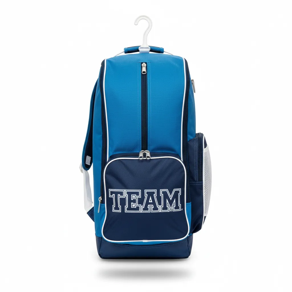 Custom Softball Wheeled Bag - Custom Design - Batbag Columbianavywhite - Front View - Kinexa Sportswear