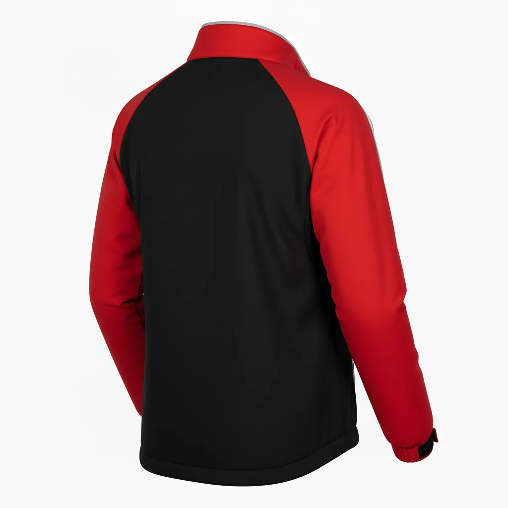 Custom Softball Windbreaker Jacket - Custom Design - Blackwhitegrey - Back View - Kinexa Sportswear