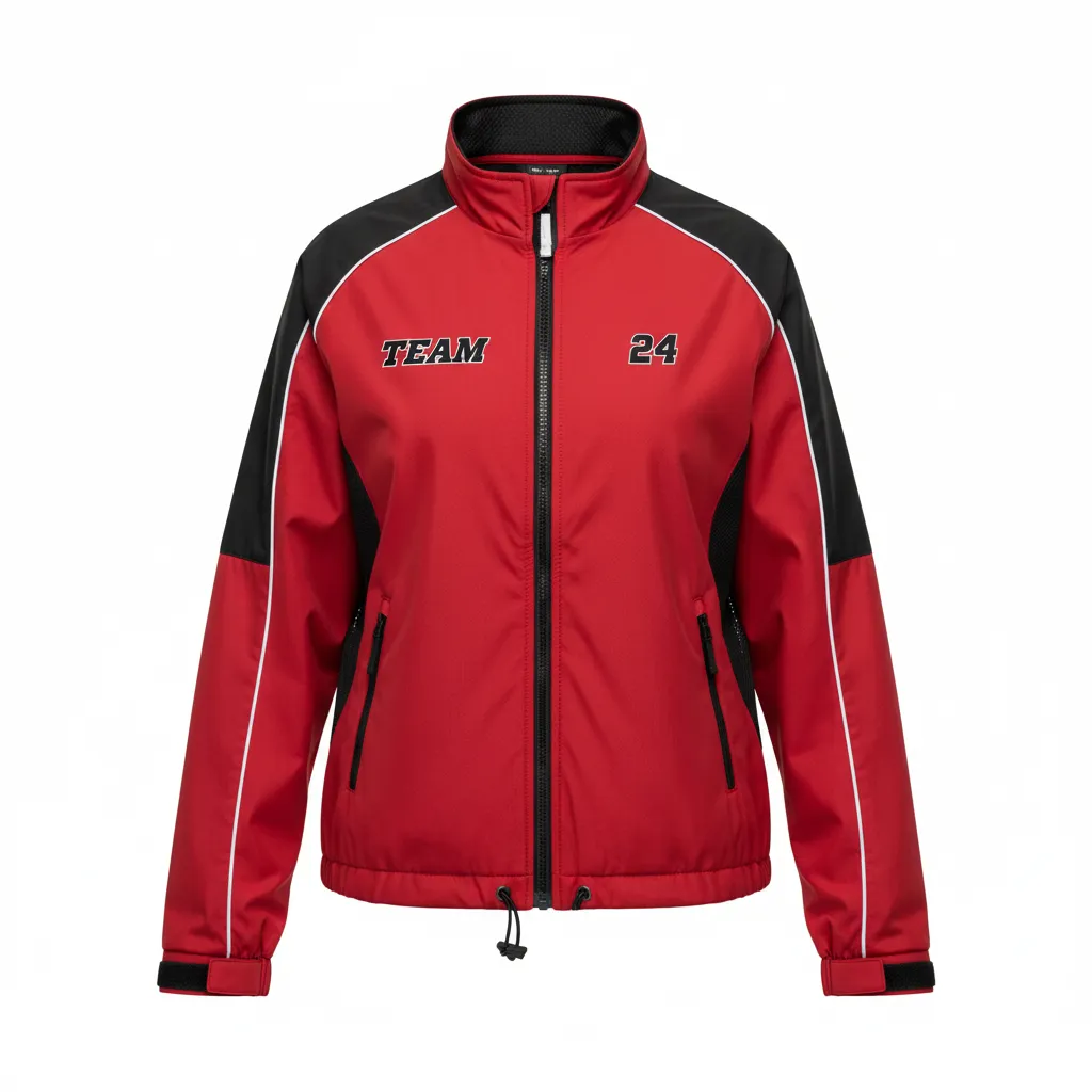 Custom Softball Windbreaker Jacket - Custom Design - Cardinalblackwhite - Front View - Kinexa Sportswear