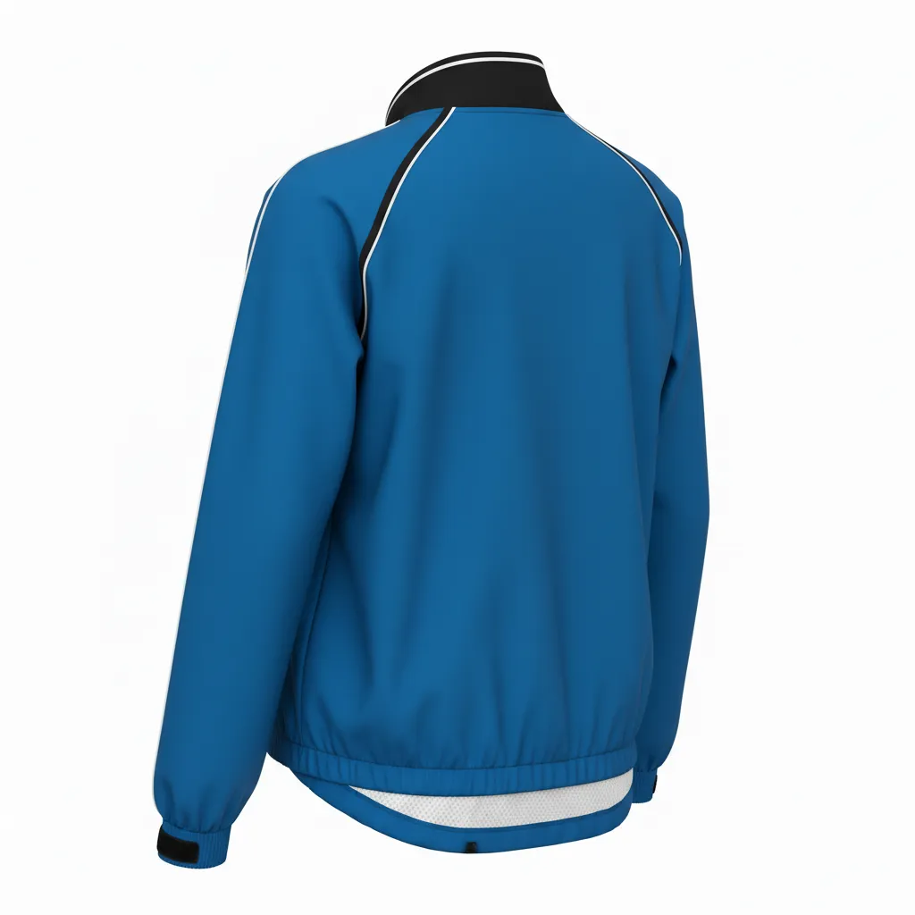 Custom Softball Windbreaker Jacket - Custom Design - Columbiablackwhite - Back View - Kinexa Sportswear
