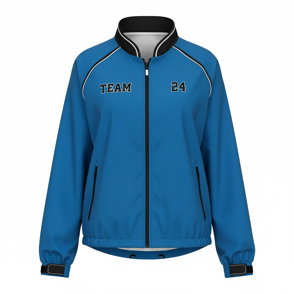 Custom Softball Windbreaker Jacket - Custom Design - Columbiablackwhite - Front View - Kinexa Sportswear