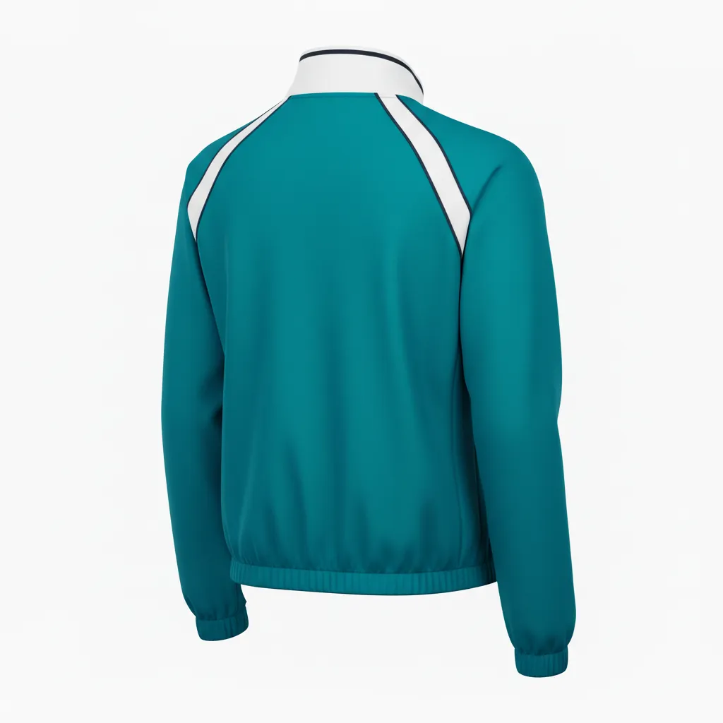 Custom Softball Windbreaker Jacket - Custom Design - Columbiawhitenavy - Back View - Kinexa Sportswear