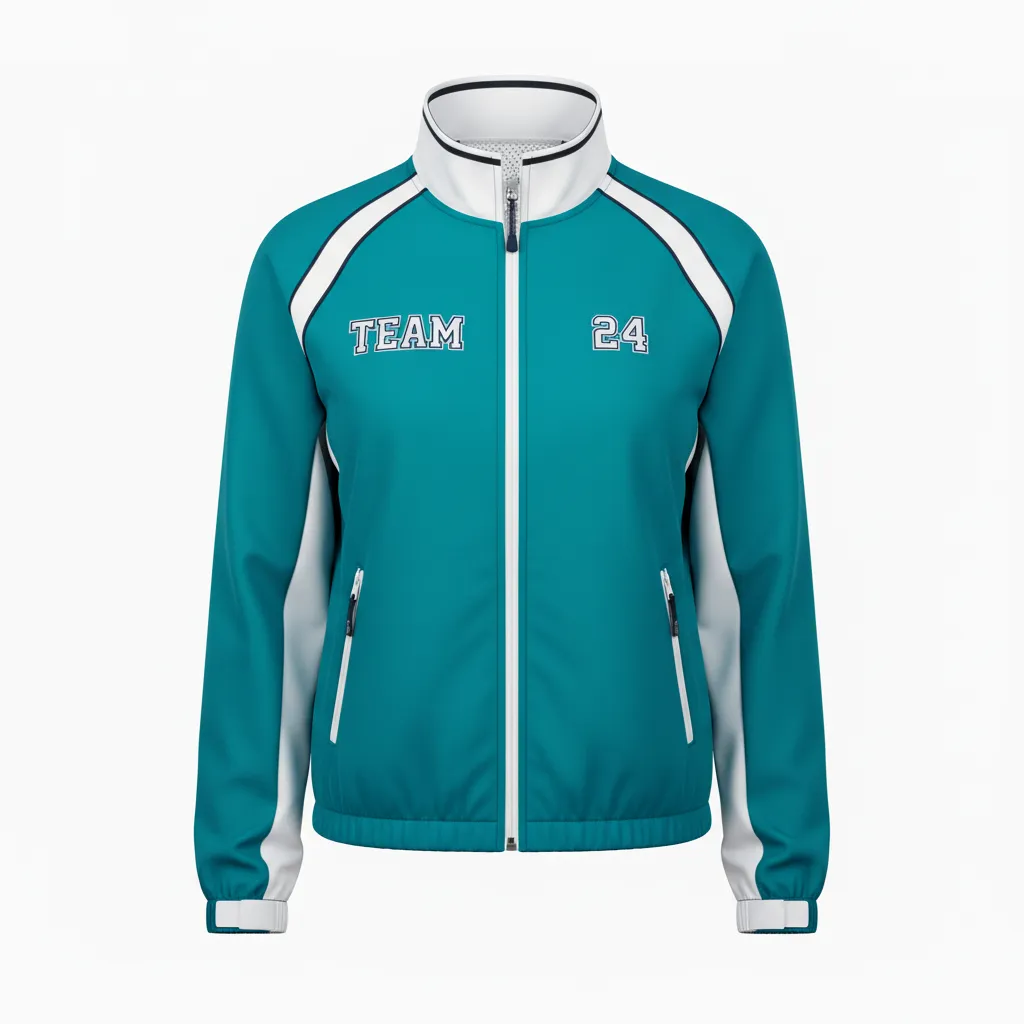 Custom Softball Windbreaker Jacket - Custom Design - Columbiawhitenavy - Front View - Kinexa Sportswear