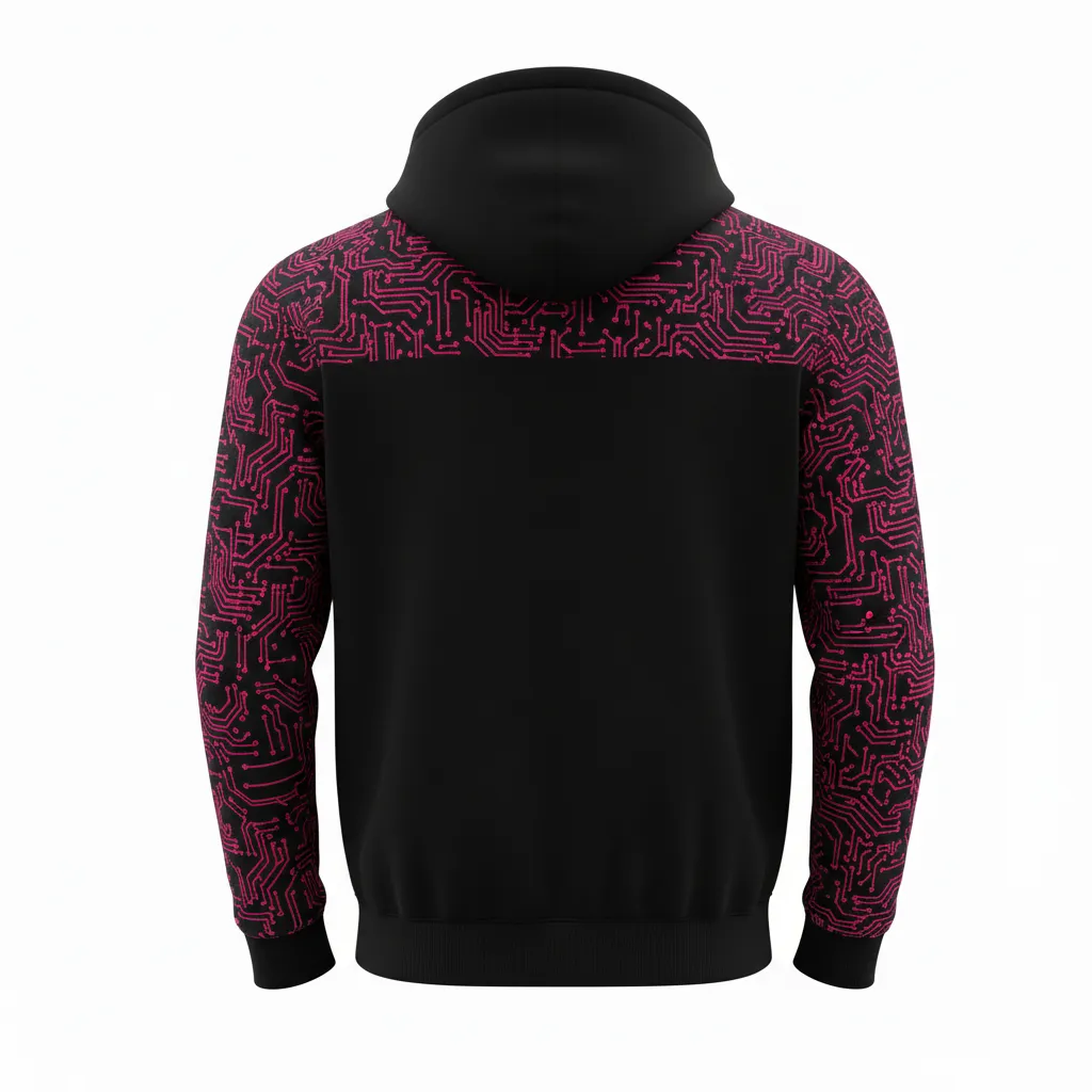 Custom Volleyball Full-Zip Hoodies - Back View - KINEXA