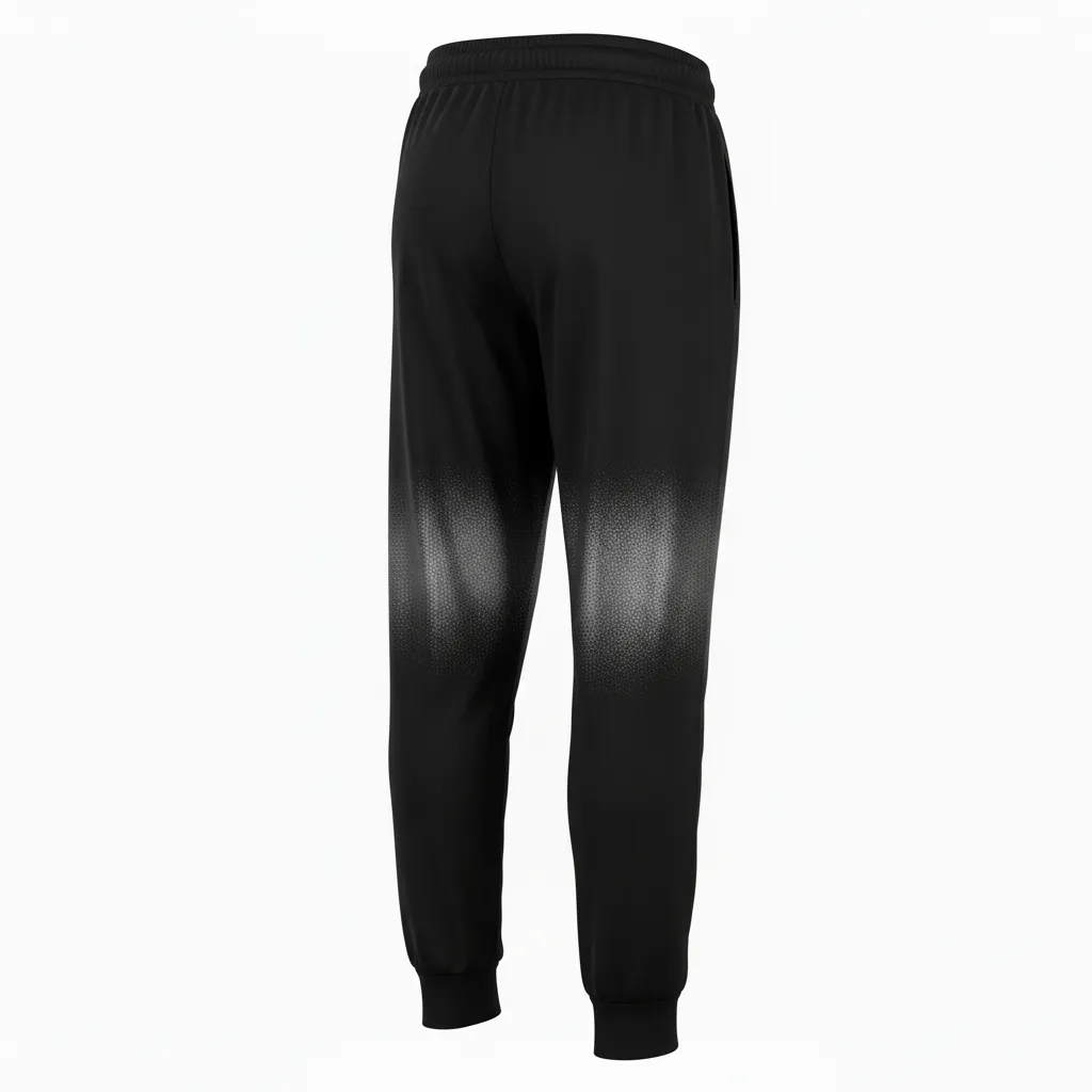 Custom Volleyball Jogger Pant - Black, Silver - Metallic Fade - Back View - Kinexa Sportswear