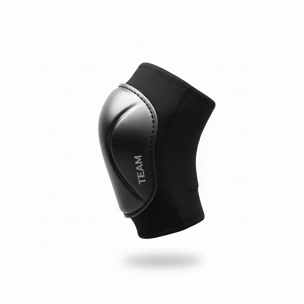 Custom Volleyball Knee Pads - Black, Silver - Metallic Fade - Side View - Kinexa Sportswear
