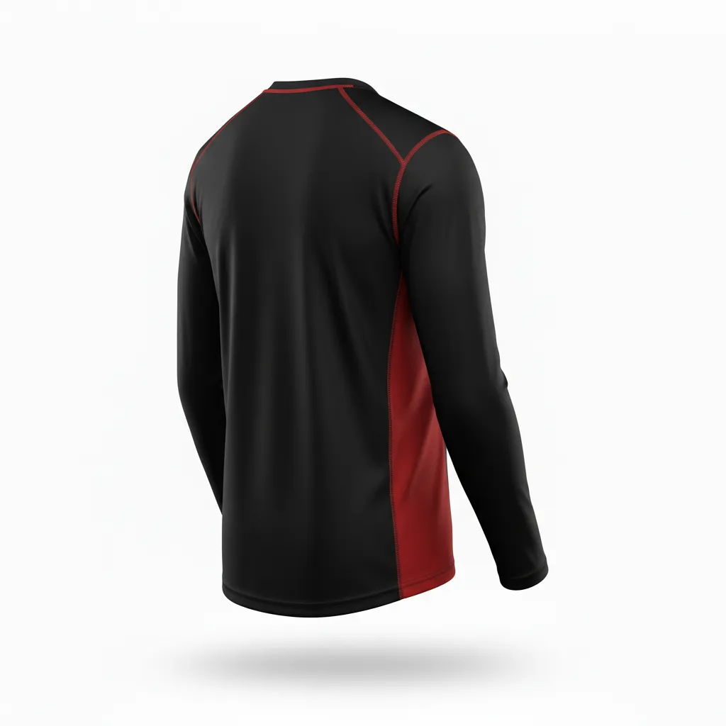 Custom Volleyball Long Sleeve T-Shirts - Back View - KINEXA