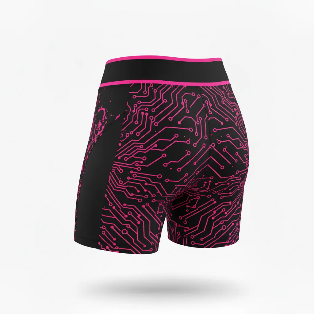 Custom Volleyball Poly-Spandex Shorts - Back View - KINEXA