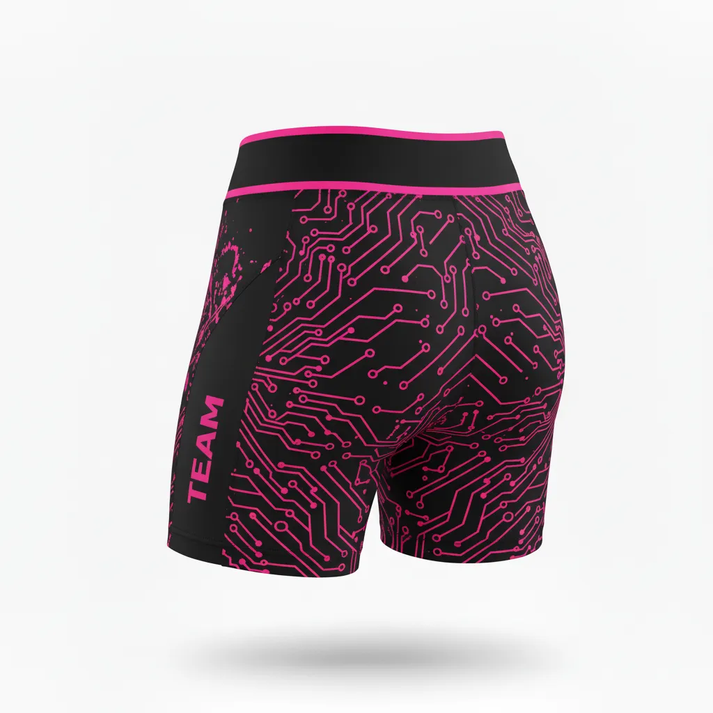 Custom Volleyball Poly-Spandex Shorts - Side View - KINEXA