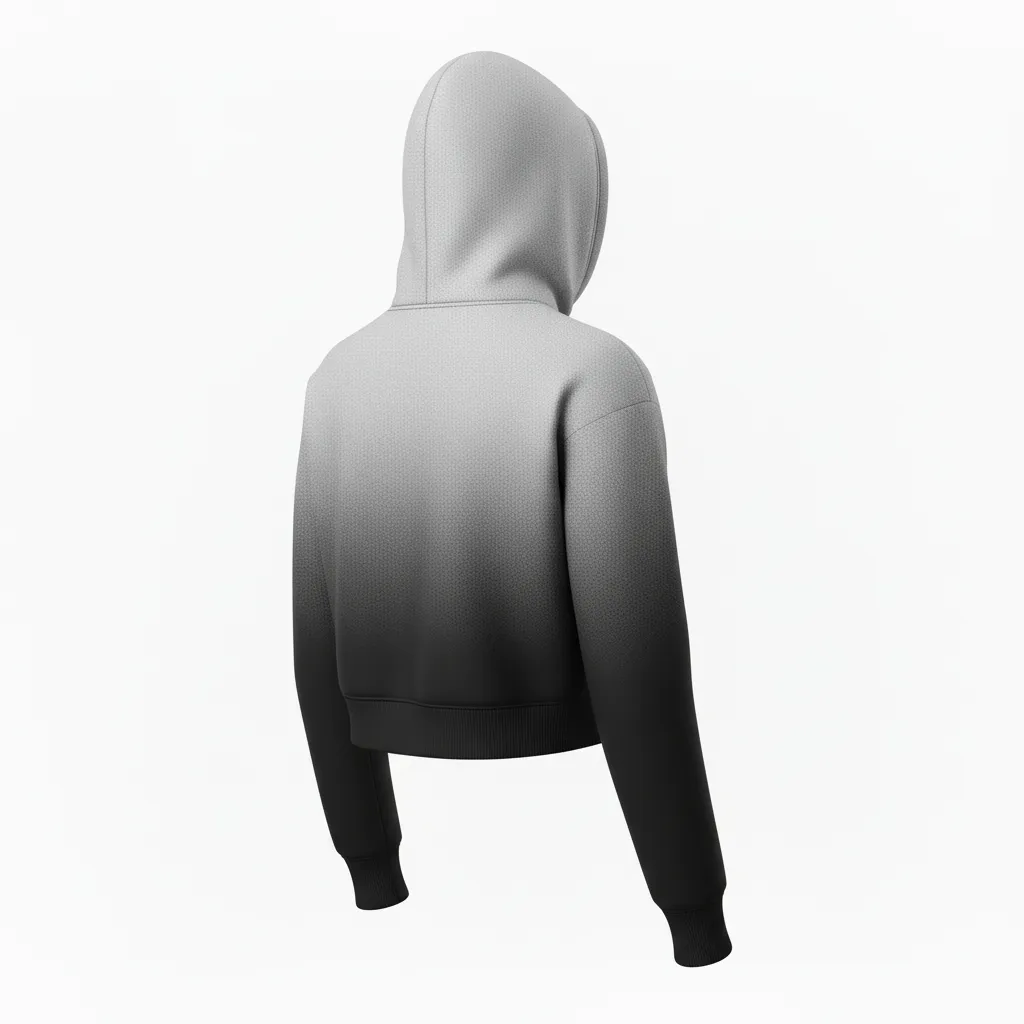 Custom Volleyball Pullover Hoodie - Black, Silver - Metallic Fade - Back View - Kinexa Sportswear
