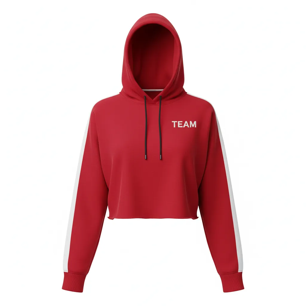 Custom Volleyball Pullover Hoodie - Red, White - Cardinal Minimalist Accent - Front View - Kinexa Sportswear