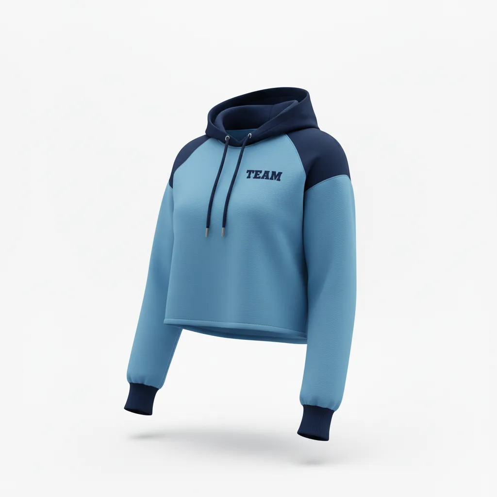 Custom Volleyball Pullover Hoodie - Blue, Navy - Columbia Color Block - Front View - Kinexa Sportswear