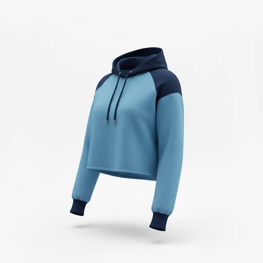 Custom Volleyball Pullover Hoodie - Blue, Navy - Columbia Color Block - Side View - Kinexa Sportswear