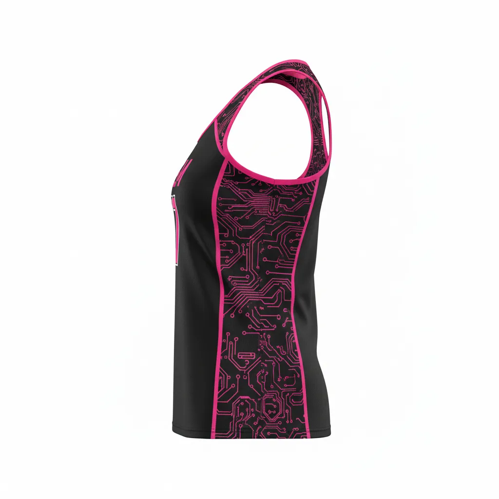 Custom Volleyball Racerback Tank Top Jerseys - Side View - KINEXA