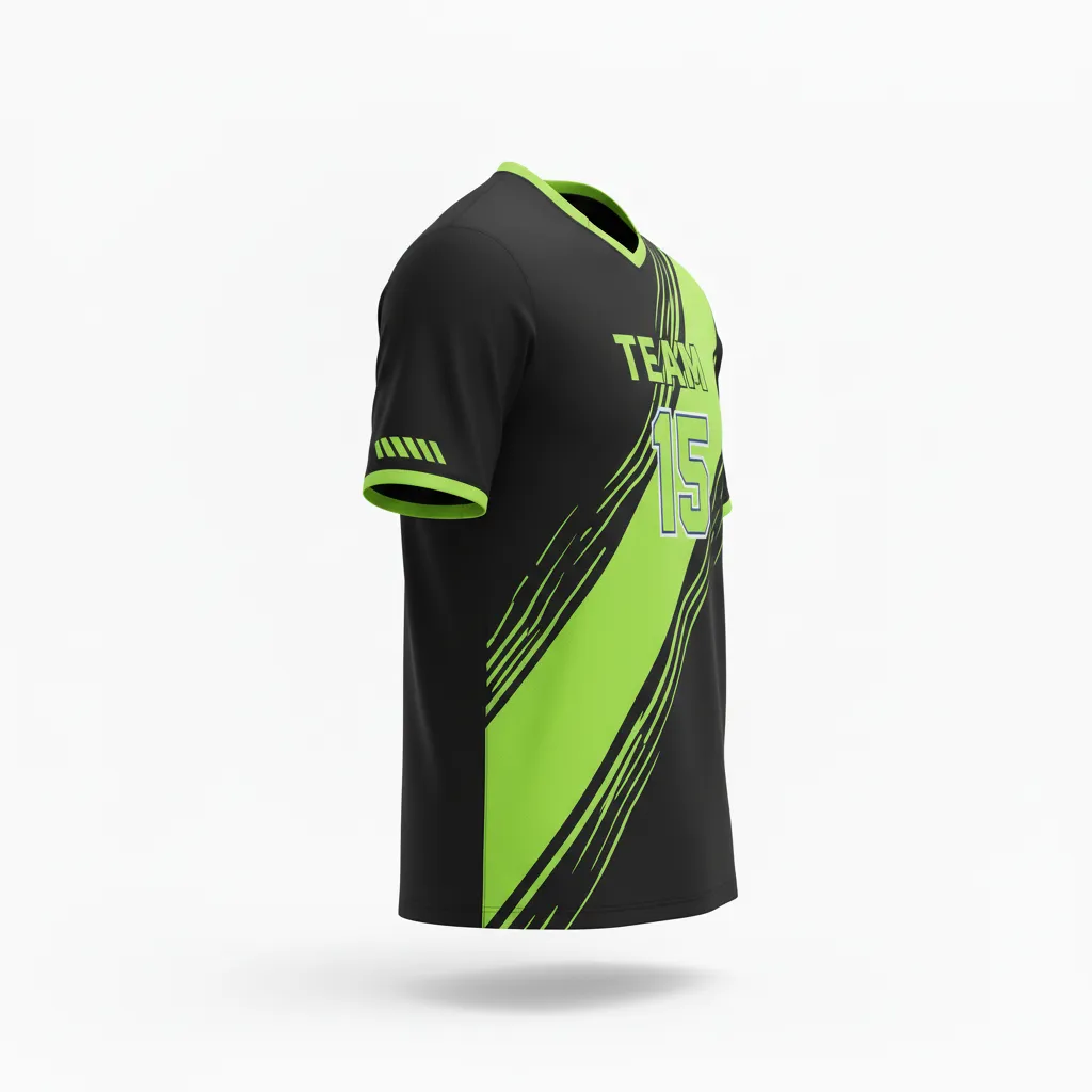 Custom Volleyball Short Sleeve Jerseys - Side View - KINEXA