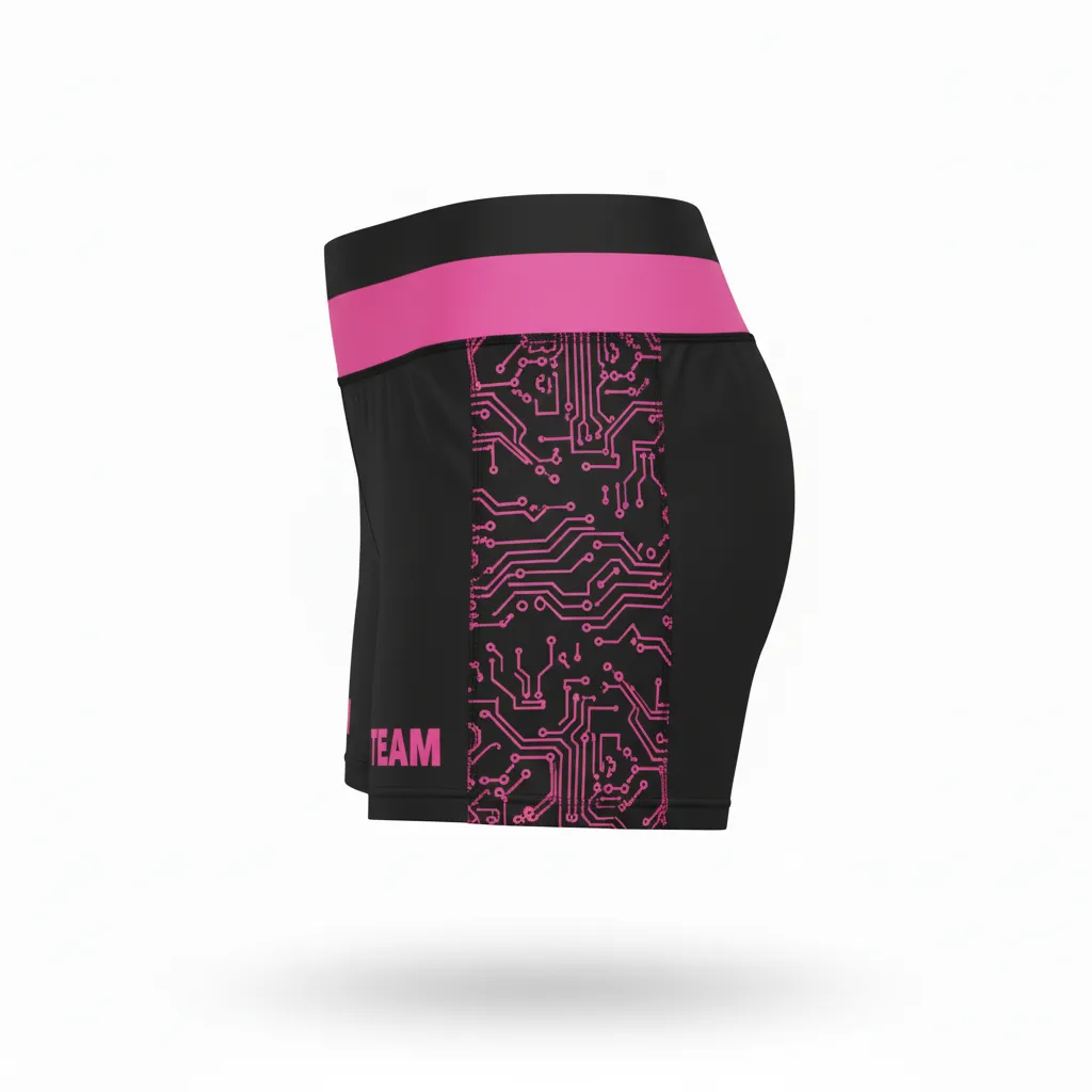 Custom Volleyball Competition Shorts - Side View - KINEXA