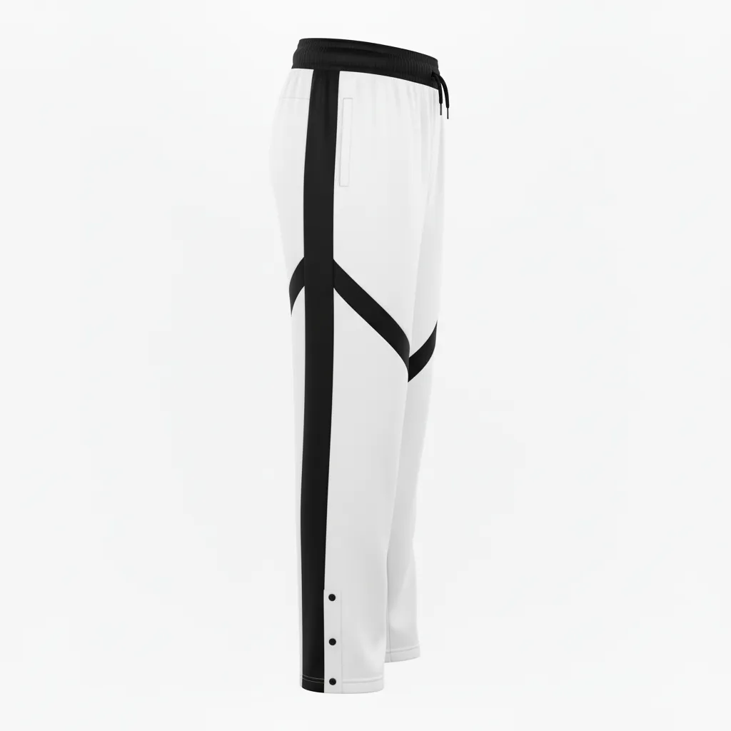 Custom Volleyball Warm Up Pant - Red, Black - Cardinal Slash Design - Back View - Kinexa Sportswear