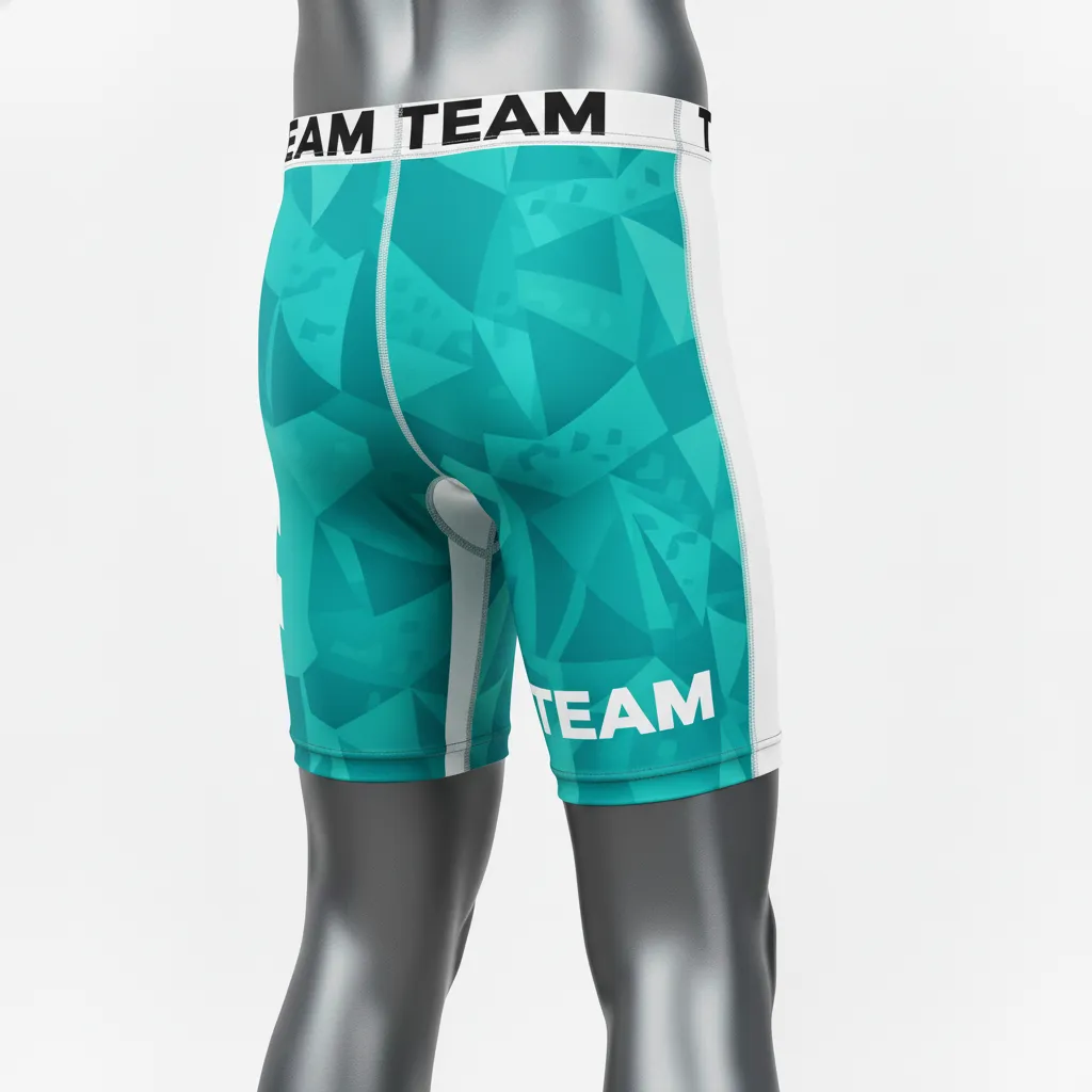 Custom Wrestling Compression Shorts - Side View - KINEXA