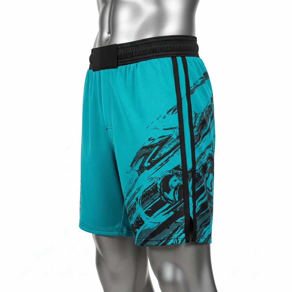 Custom Wrestling Fight Shorts - Side View - KINEXA