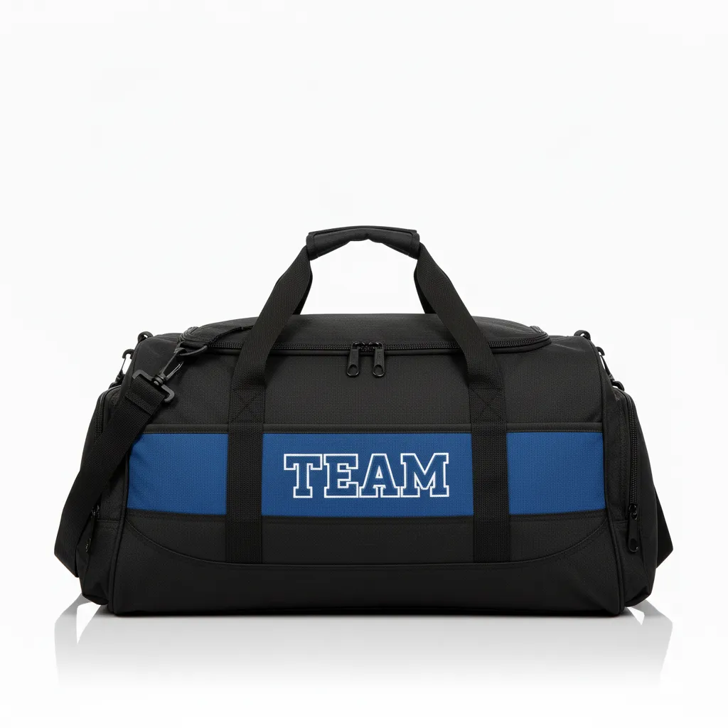 Custom Wrestling Gearbag - Black - Gear Royal Contrast Stripe - Side View - Kinexa Sportswear