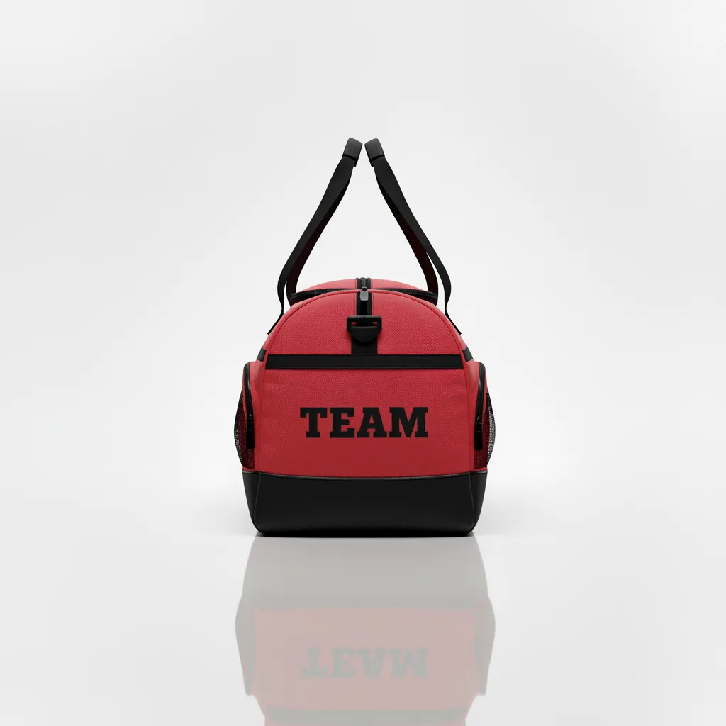 Custom Wrestling Gearbag - Black - Gear Cardinal Contrast Stripe - Back View - Kinexa Sportswear