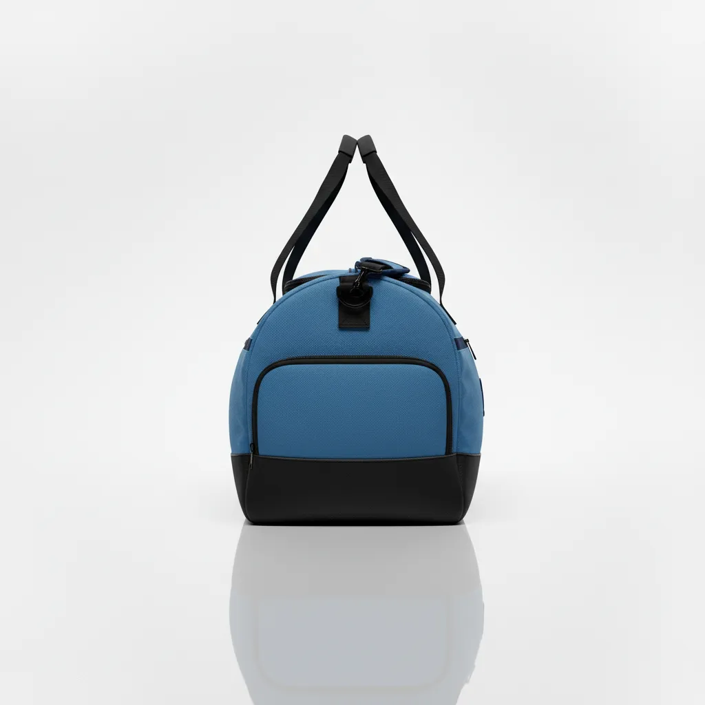 Custom Wrestling Gearbag - Blue, Navy - Gear Columbia Front Panel - Side View - Kinexa Sportswear