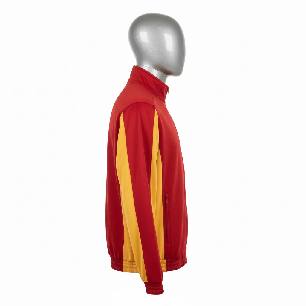 Custom Wrestling Lightweight Track Jacket - Gold - Cardinal Vegas Side Panel - Side View - Kinexa Sportswear