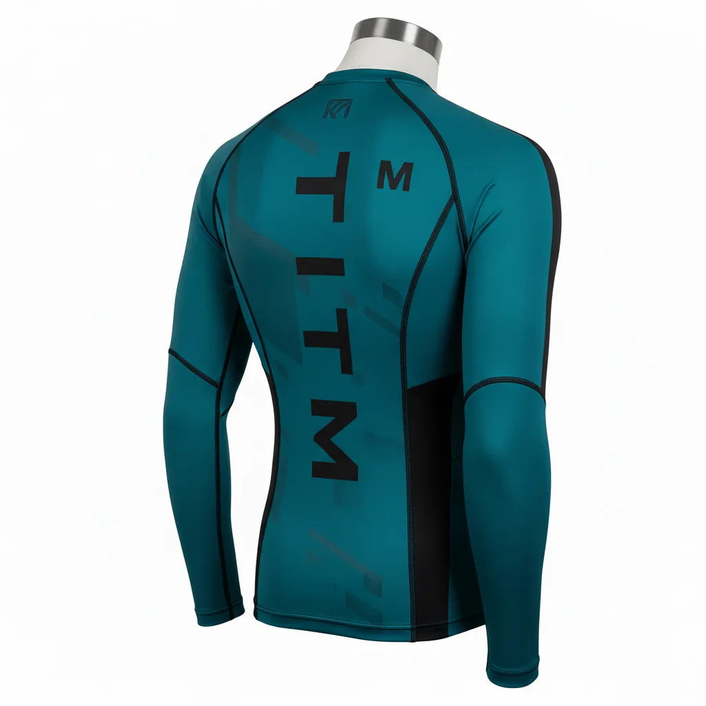 Custom Wrestling Long Sleeve Compression Shirts - Back View - KINEXA