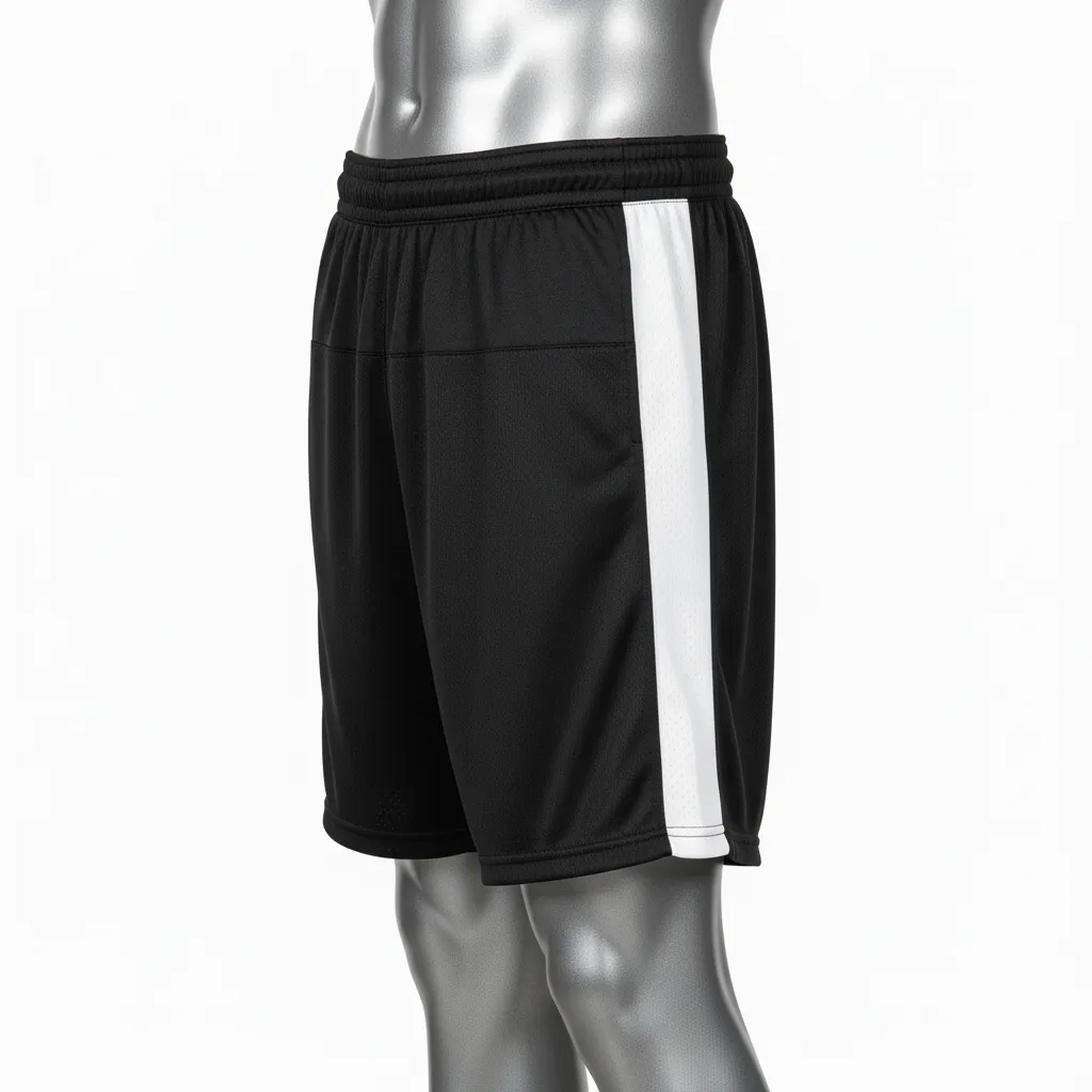 Custom Wrestling Practice Shorts - Black, White - Panel - Back View - Kinexa Sportswear