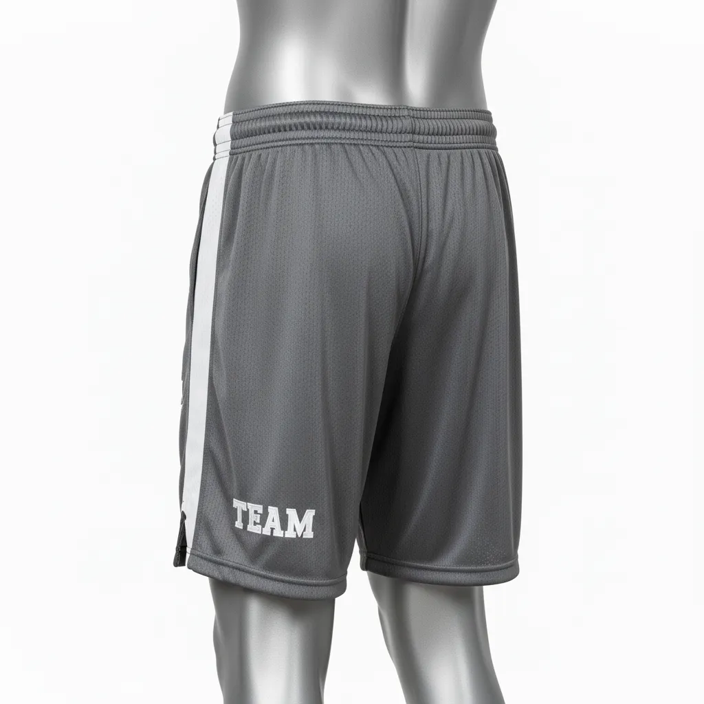 Custom Wrestling Practice Shorts - White - Charcoal Panel - Front View - Kinexa Sportswear