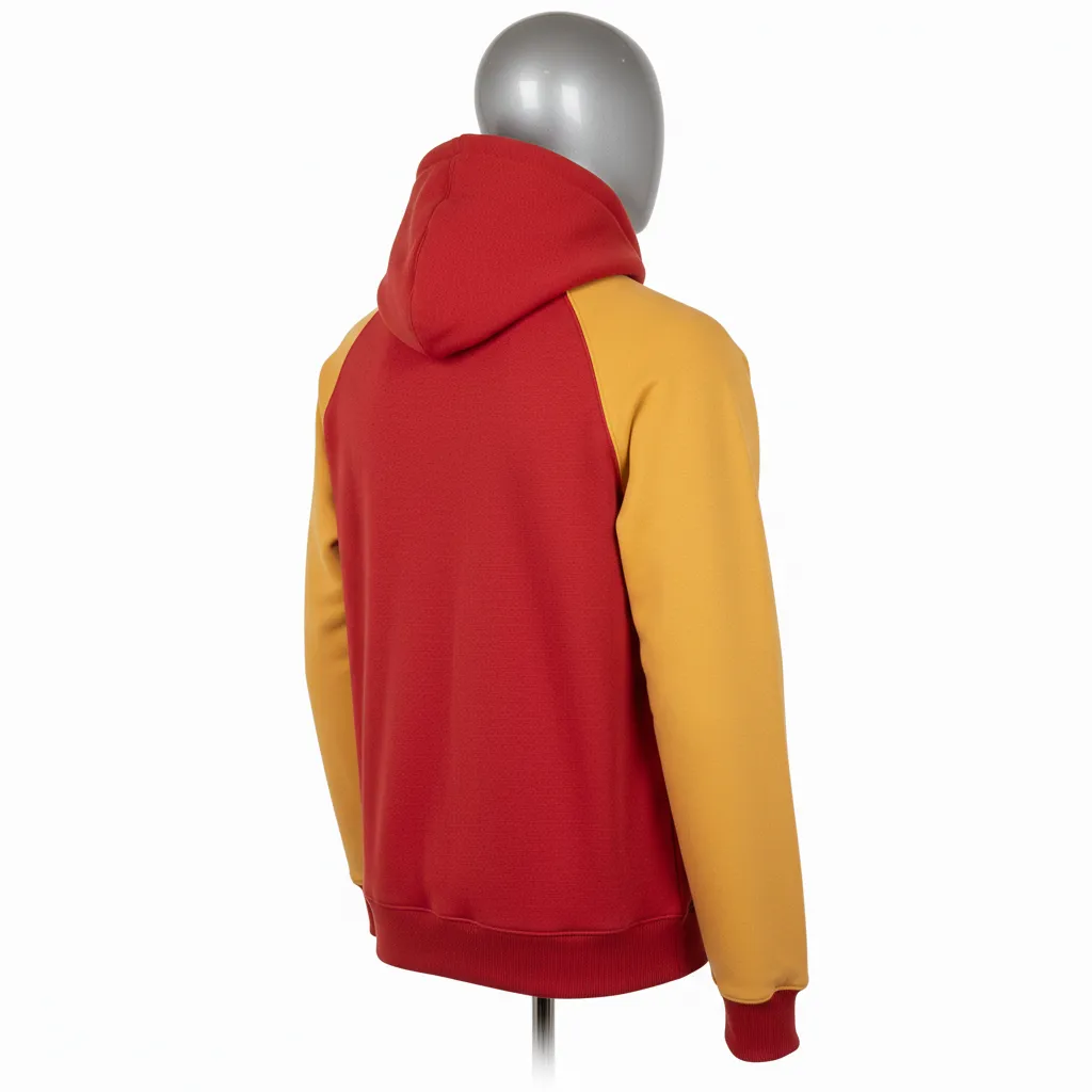 Custom Wrestling Pullover Hoodie - Gold - Cardinal Vegas Raglan - Back View - Kinexa Sportswear