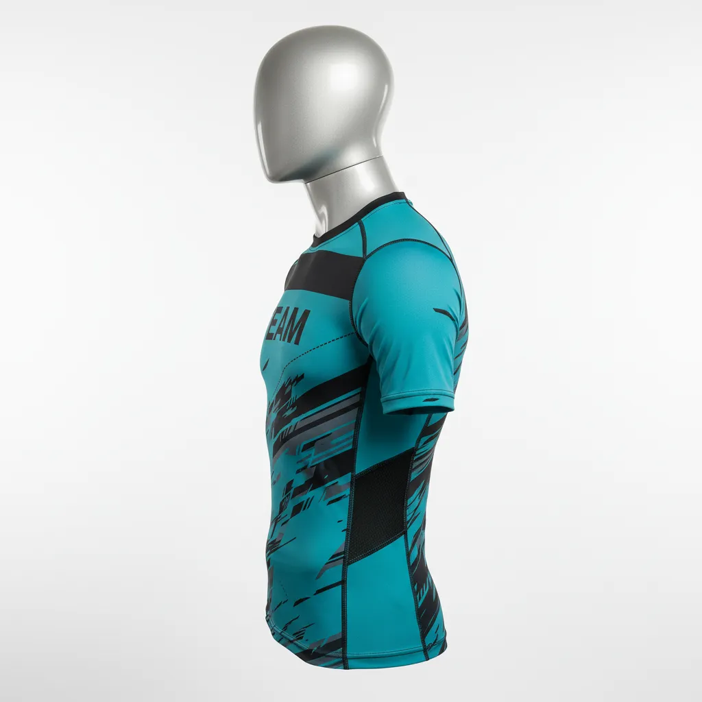 Custom Wrestling Short Sleeve Compression Shirts - Side View - KINEXA