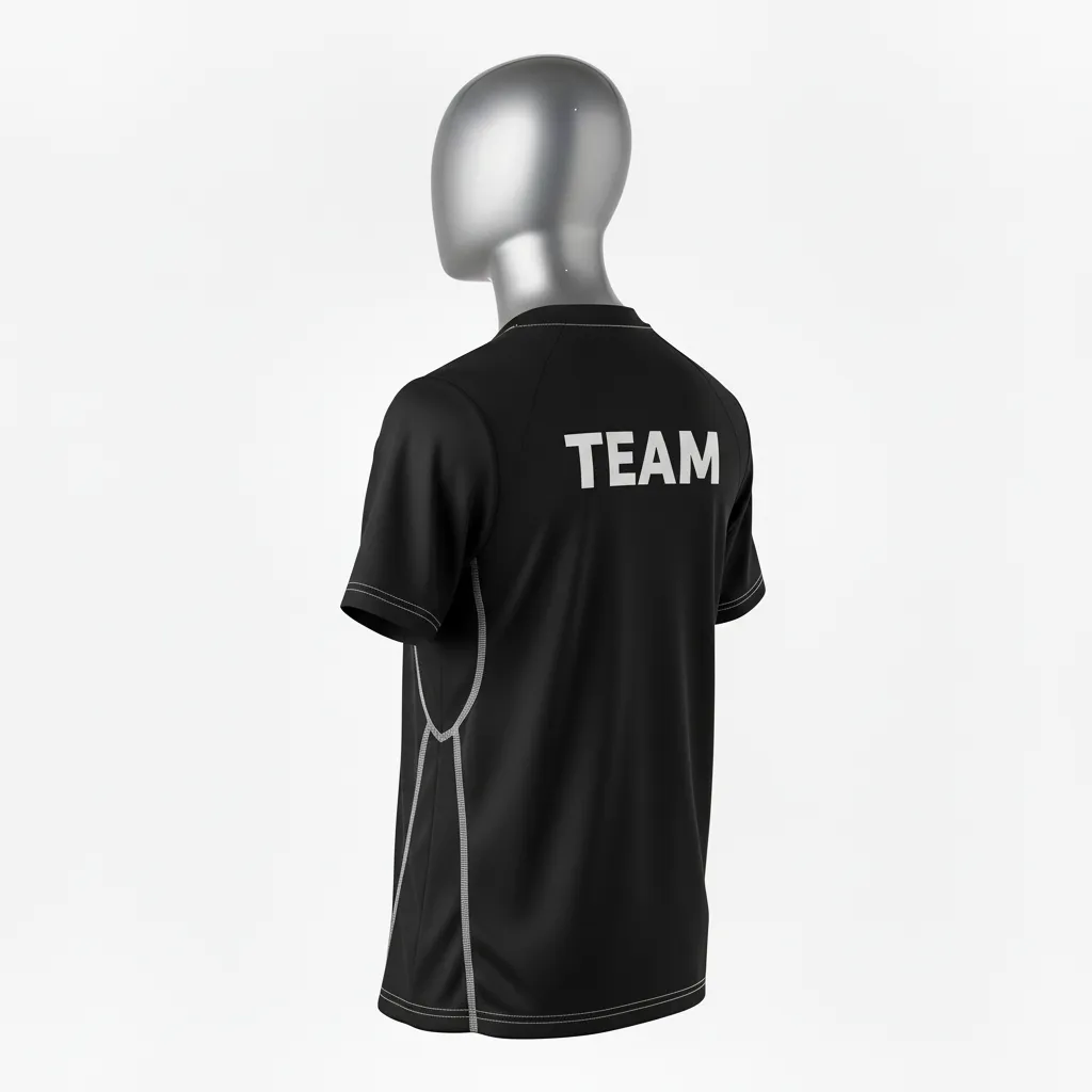 Custom Wrestling Short Sleeve Performance Shirt - Black, White - Trim - Front View - Kinexa Sportswear