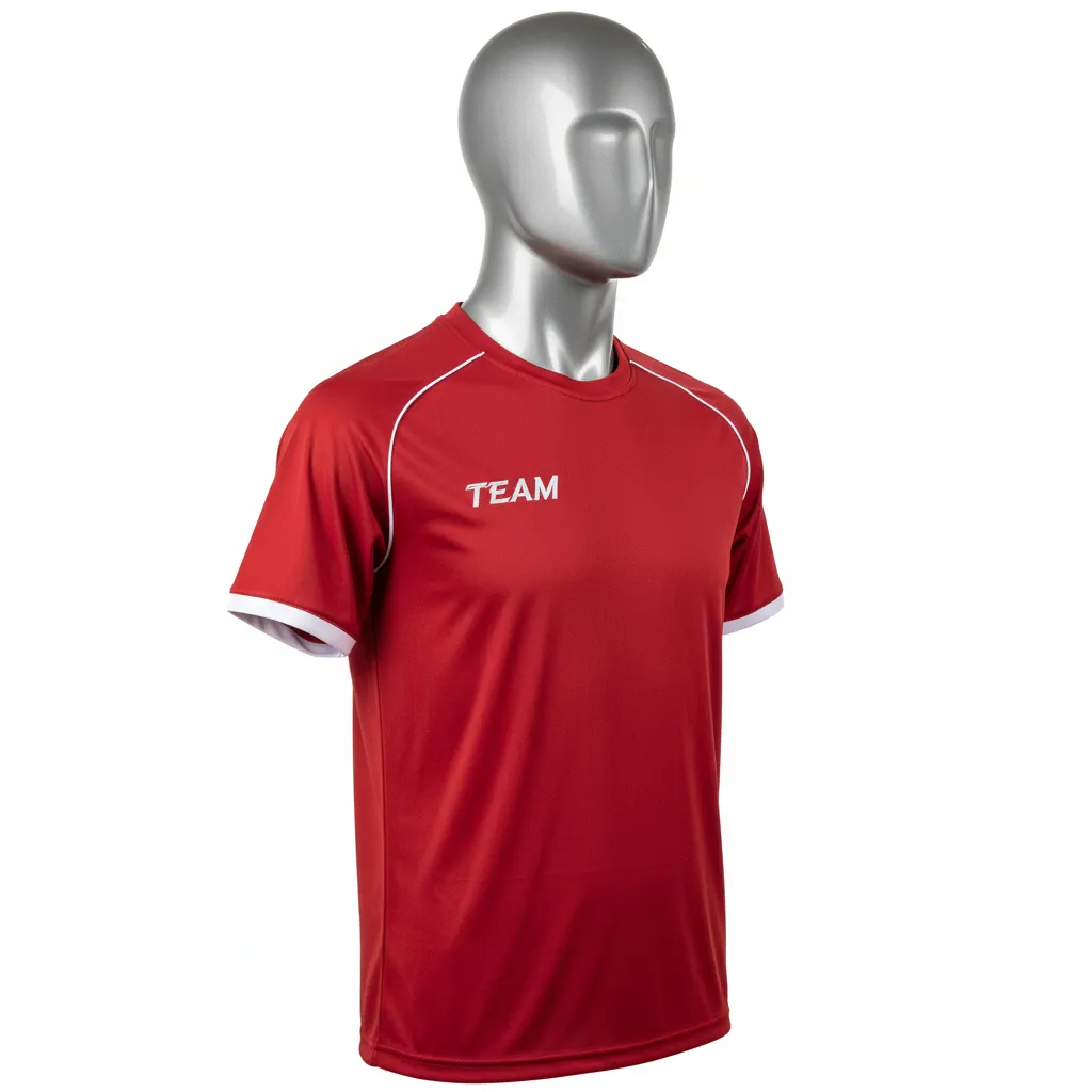 Custom Wrestling Short Sleeve Performance Shirt - White - Cardinal Trim - Front View - Kinexa Sportswear