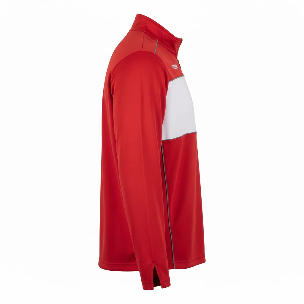 Custom Baseball Quarter Zip Pullover - Side View - KINEXA