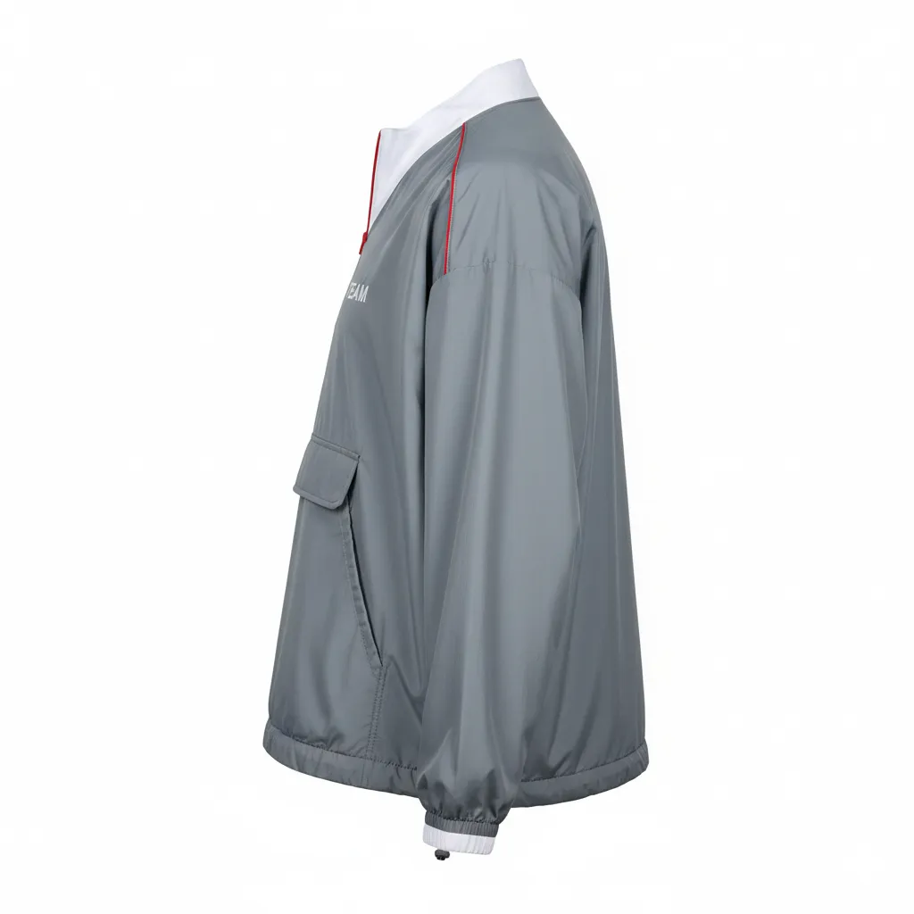 Custom Baseball Wind Pullover - Side View - KINEXA