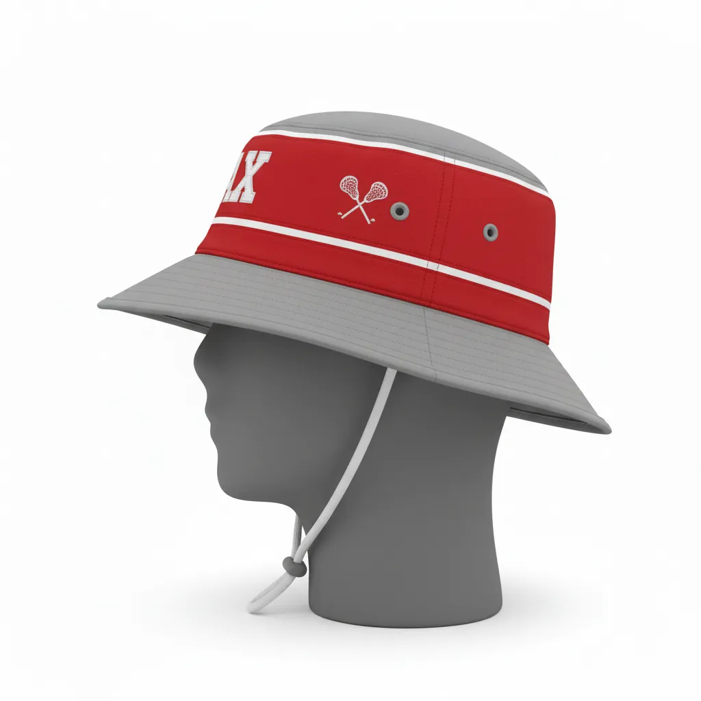 Custom Lacrosse Bucket Hat - Side View - KINEXA