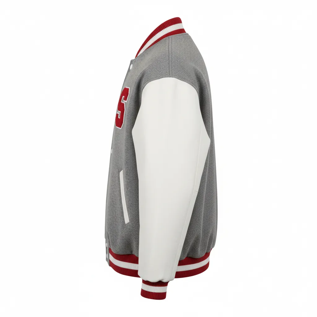 Custom Softball Varsity Jacket - Side View - KINEXA